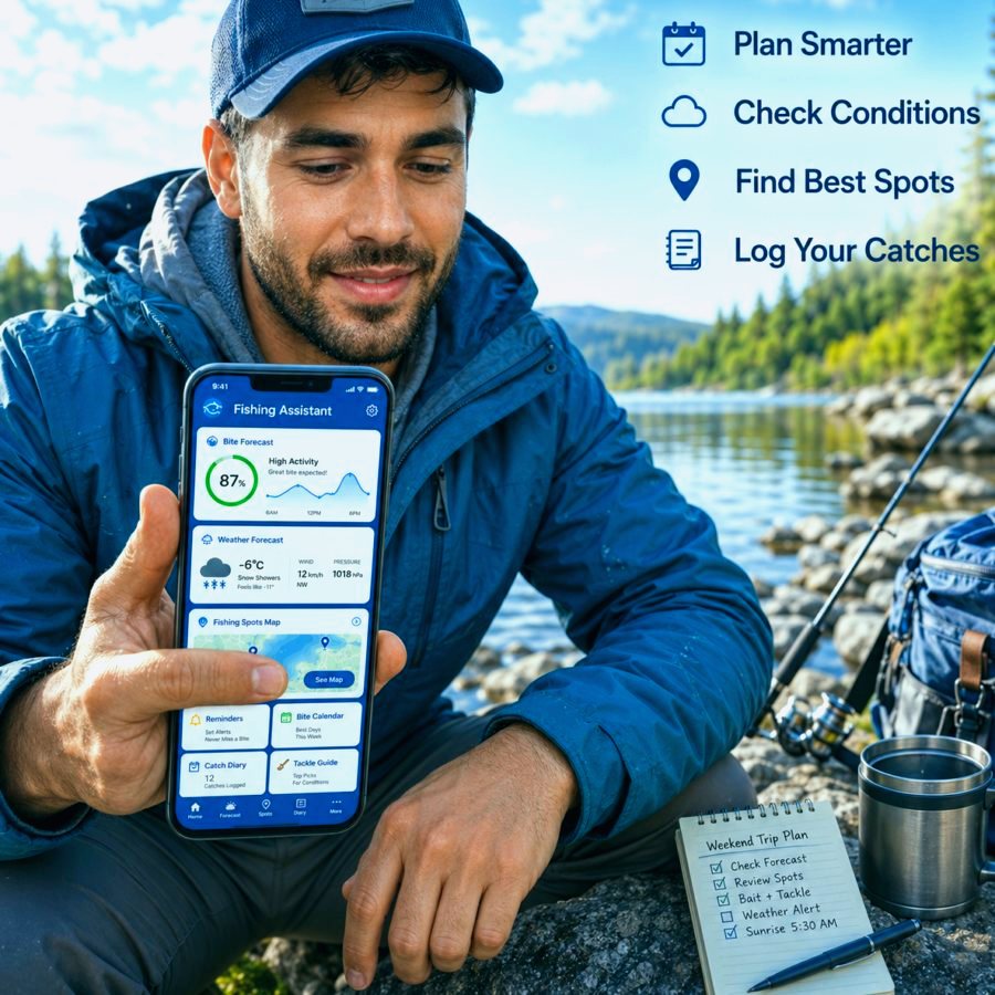 Fishing reports and local notes inside mobile app